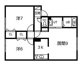 パークタウン4条A 101 ｜ 北海道深川市四条（賃貸アパート2LDK・1階・56.40㎡） その2