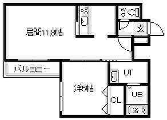 クレストパレス一条通 205｜北海道旭川市一条通3丁目(賃貸マンション1LDK・2階・39.00㎡)の写真 その2