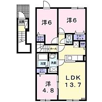 リリー 201 ｜ 北海道滝川市東町2丁目（賃貸アパート3LDK・2階・66.72㎡） その2