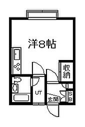 パルファム ワンルームの間取図画像