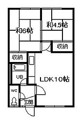ノエル 2LDKの間取図画像