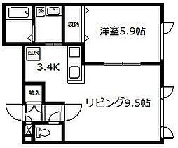 間取図画像 1LDK