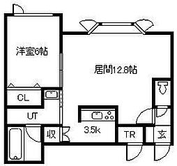 ワイステラ 1LDKの間取図画像