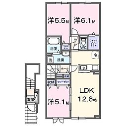 ラピス・ラズリVI 3LDKの間取図画像