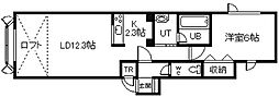 シンシア 1LDKの間取図画像
