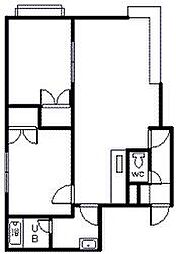 シーザーハウス39 2LDKの間取図画像