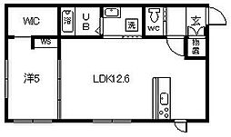 マレッセ・アモ 1LDKの間取図画像