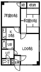 HDKビル 2LDKの間取図画像