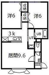 コムハウス3 2LDKの間取図画像