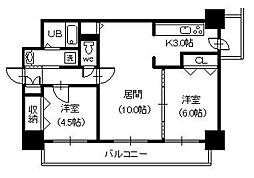 センチュリー旭川 2LDKの間取図画像