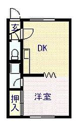 ハイツ10条 1DKの間取図画像
