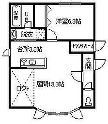 ファミリーテイズA 1LDKの間取図画像