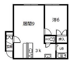 アスティ 1LDKの間取図画像