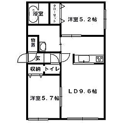 ノヴェル51.B 2LDKの間取図画像