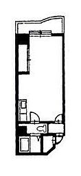 トーワ1・5ビル ワンルームの間取図画像