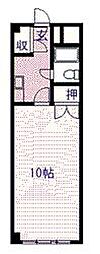 東ハイツ8・8 1Kの間取図画像