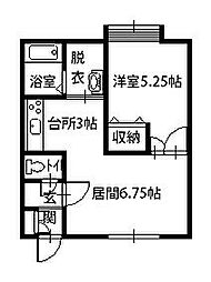 ファーネスA 1LDKの間取図画像