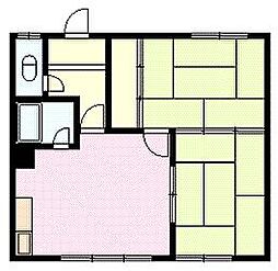 グリーンハイツ藤・A 2LDKの間取図画像