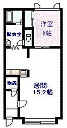 レグルス 1LDKの間取図画像