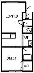 アズ 1LDKの間取図画像
