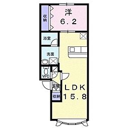 エステートカグラ 1LDKの間取図画像