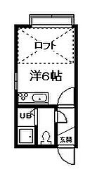 アルハンブラ ワンルームの間取図画像