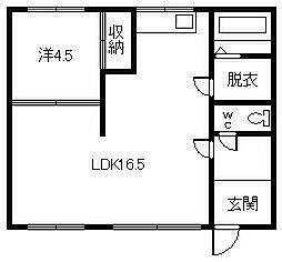 ソレイユ 1LDKの間取図画像