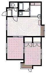 ロイヤル・カナセ 2LDKの間取図画像