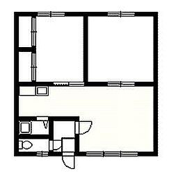 ライフ錦14 2LDKの間取図画像