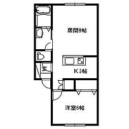 R&M3 1LDKの間取図画像