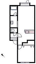リバティー大町 1LDKの間取図画像