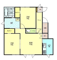 ハスコート増毛2 2LDKの間取図画像