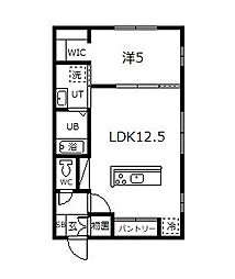 norfino AKEBONOII 1LDKの間取図画像