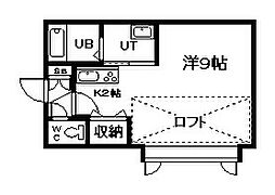 エルム医大前.C 1Kの間取図画像