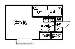エルム医大前.C 1Kの間取図画像