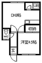 マイルーム8・5 1DKの間取図画像