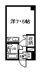 宮の杜ハイツ ワンルームの間取図画像