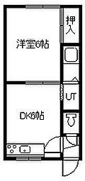 スマイルハウス 1DKの間取図画像