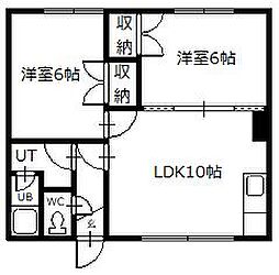 マンションイースト 2LDKの間取図画像