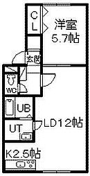 グレートビューアイ・34 1LDKの間取図画像