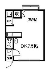 エスパニア1 1DKの間取図画像