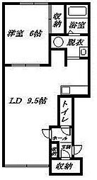 ベラーノE 1LDKの間取図画像