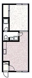 スカイハイツ大町A 1DKの間取図画像