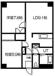 プラネックス・ヴィラ・A 2LDKの間取図画像