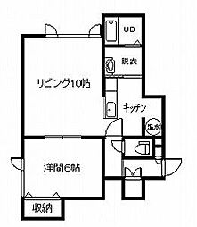 コルサージュ 1LDKの間取図画像