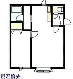ノーシスC 1LDKの間取図画像