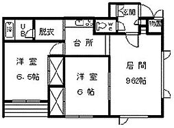 SK3 2LDKの間取図画像
