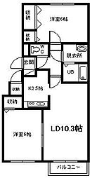 オリエンタルコート 2LDKの間取図画像