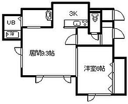 レーベン 1LDKの間取図画像