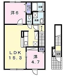 レガーレ2 2LDKの間取図画像